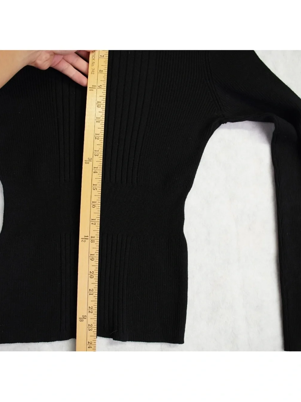 Prada Black Ribbed Knit Turtleneck Sweater Size 44 US Size Medium Luxury Design